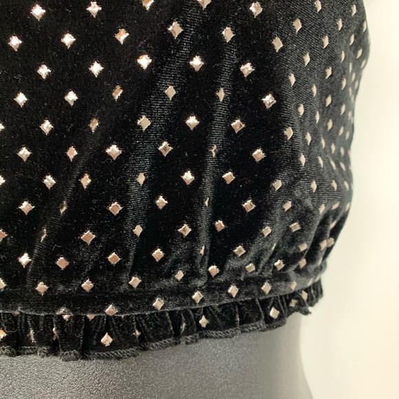 NWT SMYM Iris Tube Top in Black Stud Velvet - Picture 5 of 5